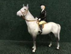 A Beswick figure - Huntswoman, style 2, Grey gloss,