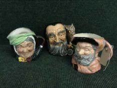 Three large Royal Doulton character jugs - Sairy Gamp,