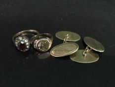 A 9ct gold dress ring,