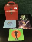 A box of a small collection of singles, Sting,