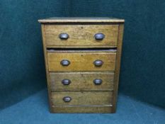 A 1930's four drawer oak chest