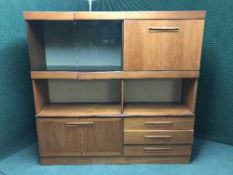 A teak wall unit