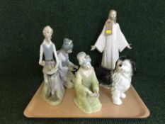 A tray of Melba china dog,