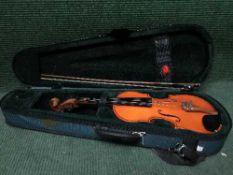 A violin and bow in case