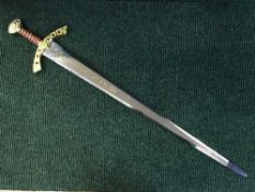 A gilt handled ornamental sword - Lancelot