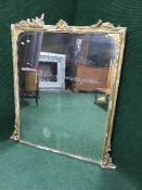 A Victorian gilt framed overmantel mirror