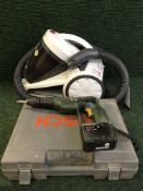 A Bosch drill and a Morphy Richards cylinder vac