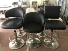 Six assorted bar chairs