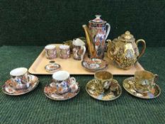 A tray of Japanese tea china