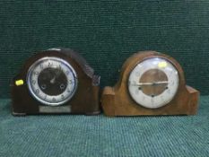 Two mantel clocks