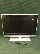 A Philips 26 inch LCD TV with remote