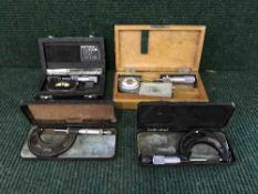 Four cased precision measures by Moore and Wright,