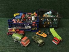 Two crates of die cast cars