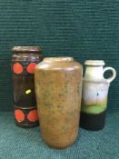 Three West German vases