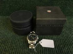 A Gents Stainless Steel Automatic Chronograph Wristwatch, signed TAG Heuer, model; Aquaracer,