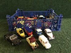 A box of die cast cars, Lledo,