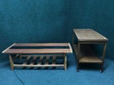 Two teak coffee tables
