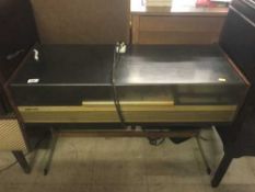 A record player and tape deck