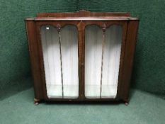 A mahogany china cabinet