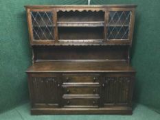 An oak kitchen dresser