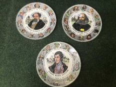 Three Royal Doulton plates : Shakespeare,