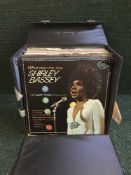 Two boxes of records