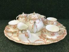 A eleven piece Royal Crown Derby tea set for four, No.