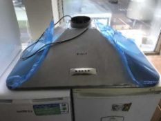 A Hotpoint stainless steel cooker hood