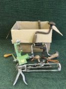 A large quantity of tools