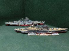 Two large model battleships