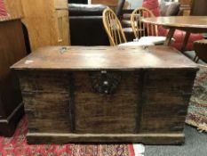 A continental iron bound shipping chest