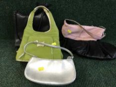 A box of six lady's hand bags