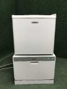 A bench top fridge and a Montpelier bench top dish washer