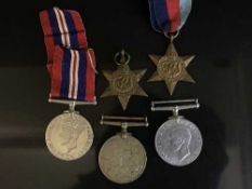 Five WWII medals to include Defence Medal, Two War Medals,