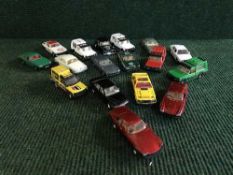 A quantity of die cast cars, Dinky,