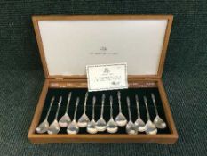 The Birmingham Mint, The Apostle Spoons, thirteen sterling silver spoons, boxed with certificate.