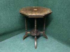 An Edwardian mahogany octagonal occasional table
