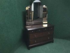 A Stag Minstrel mirror backed dressing table