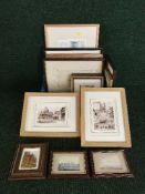A quantity of framed pictures and prints - watercolour Windsor Castle,