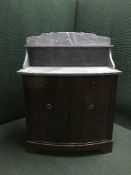 A late 19th century marble topped wash stand