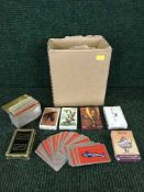 A box of vintage playing cards