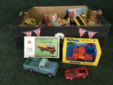 A box of die cast vehicles - Matchbox,