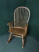 A contemporary Windsor rocking chair