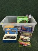 Boxed die cast vehicles - Eddie Stobart delivery vans, Corgi Omni buses,