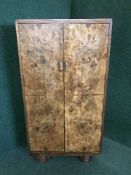 A walnut gent's wardrobe