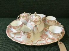 A eleven piece Royal Crown Derby china tea set on tray