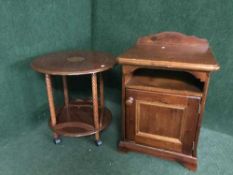 A pine bedside cabinet,