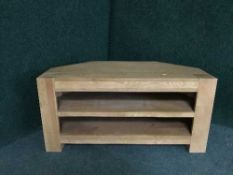 A contemporary oak TV stand