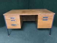 A 1970's teak desk