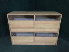 Two contemporary audio stands